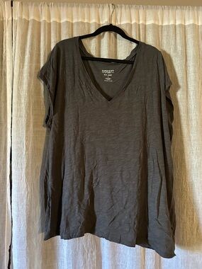 torrid Supersoft V-Neck Tee - Charcoal Gray